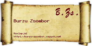 Burzu Zsombor névjegykártya